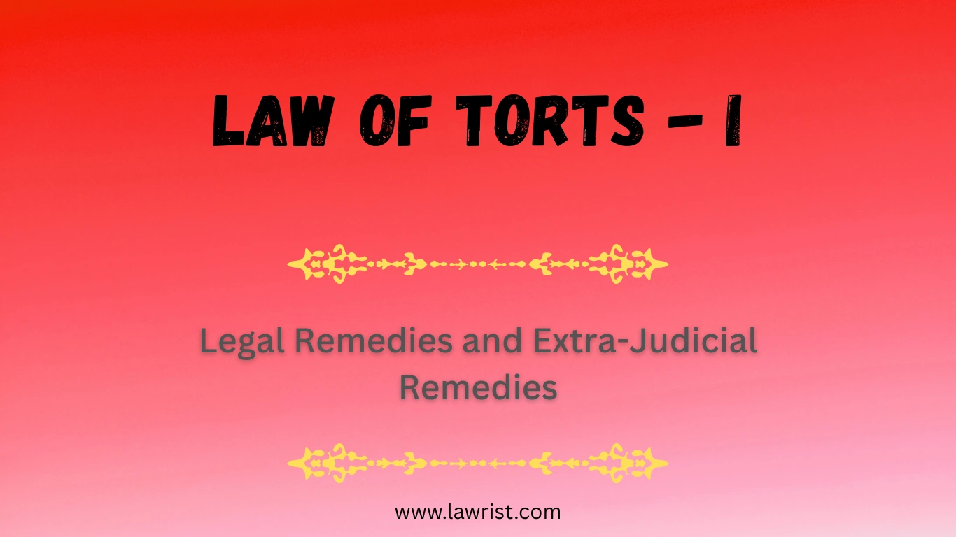 Legal Remedies and Extra-Judicial Remedies